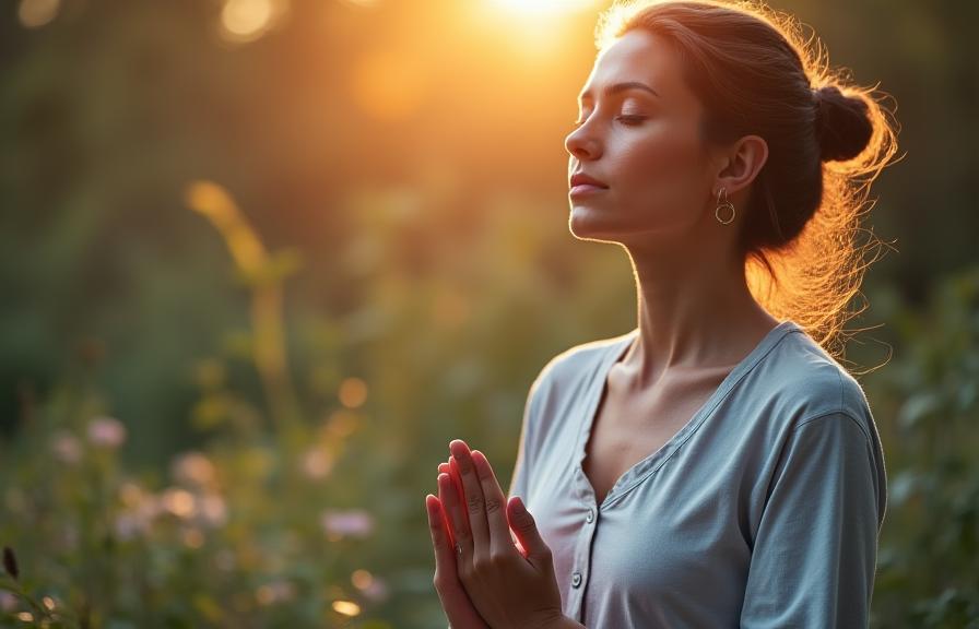 Peaceful mindfulness meditation session